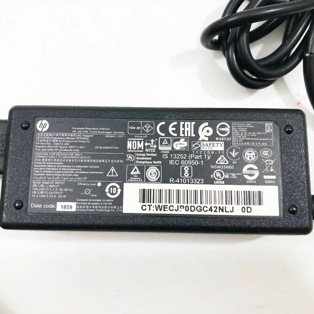 Genuine HP Laptop Charger AC Power Adapter 756413-002 693711-001 19.5V 3.33A 65W